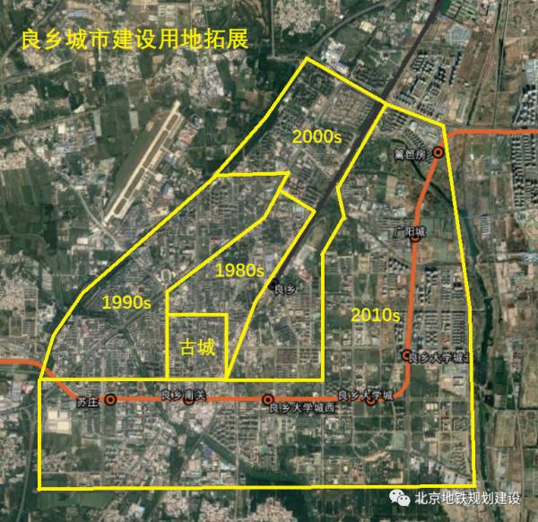 从现在的良乡火车站到未来的良乡南关4线换乘枢纽