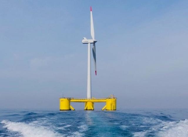 风力涡轮机作为海上风电的主要设备,它既可以固定在海床上,也可以固定