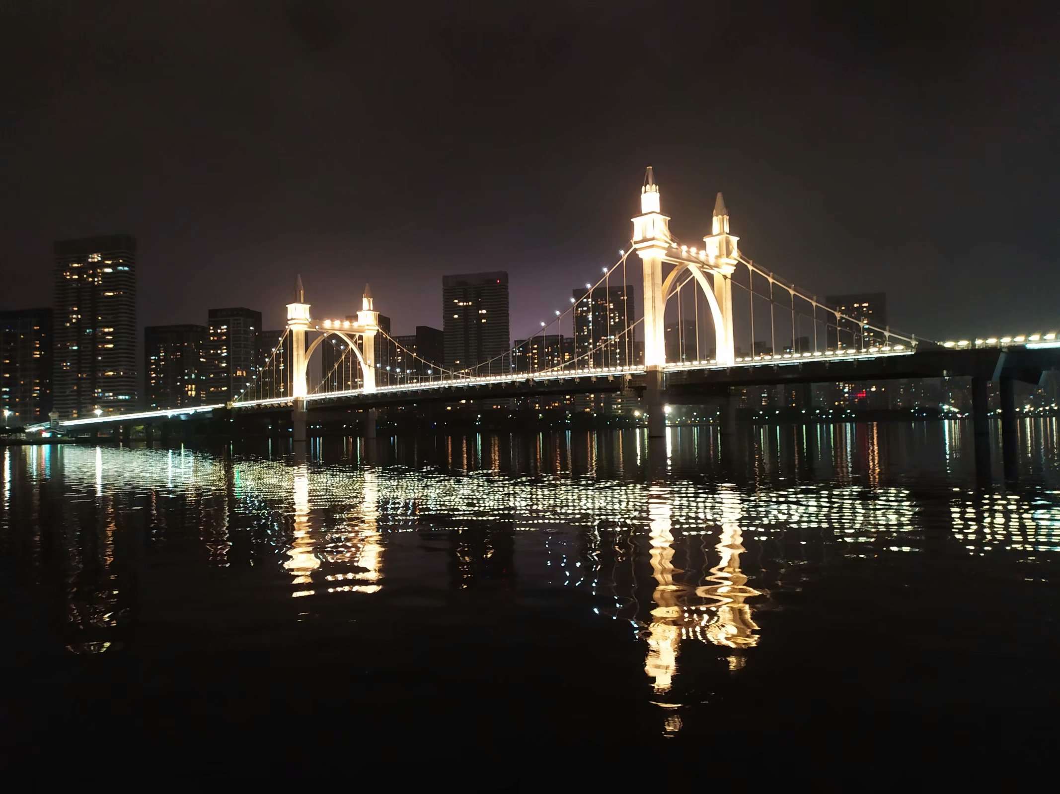 珠海白石桥夜景图片