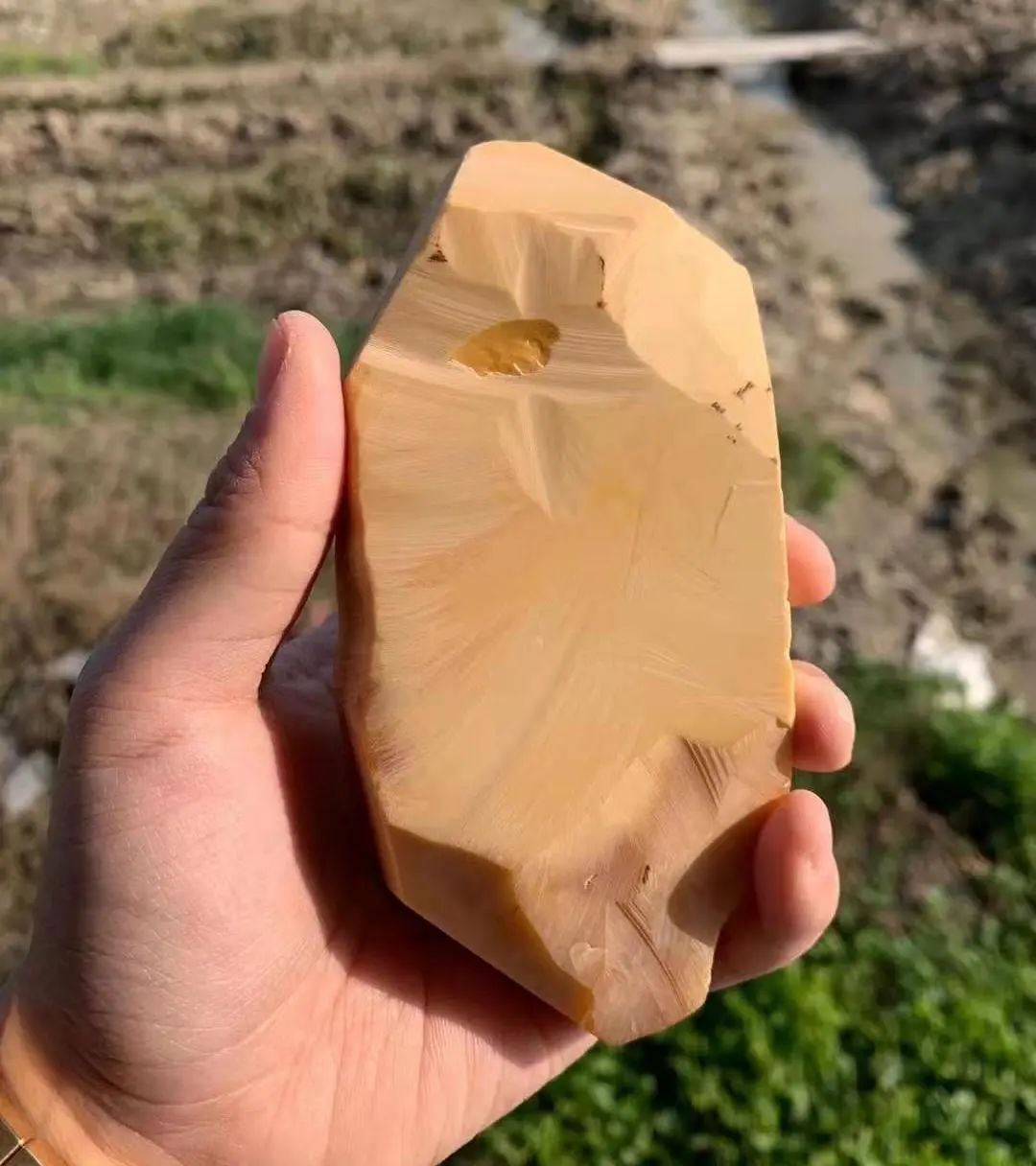 盘了7天就玉化这石头玩起来太爽了