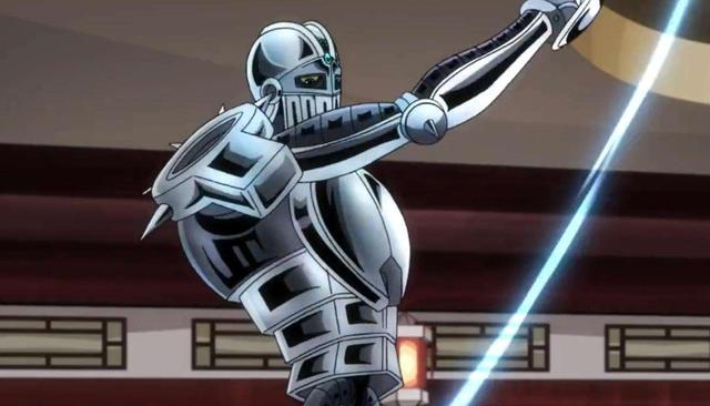 但也因波鲁那雷夫的虚弱,已经无法控制替身,导致银色战车镇魂曲出现后