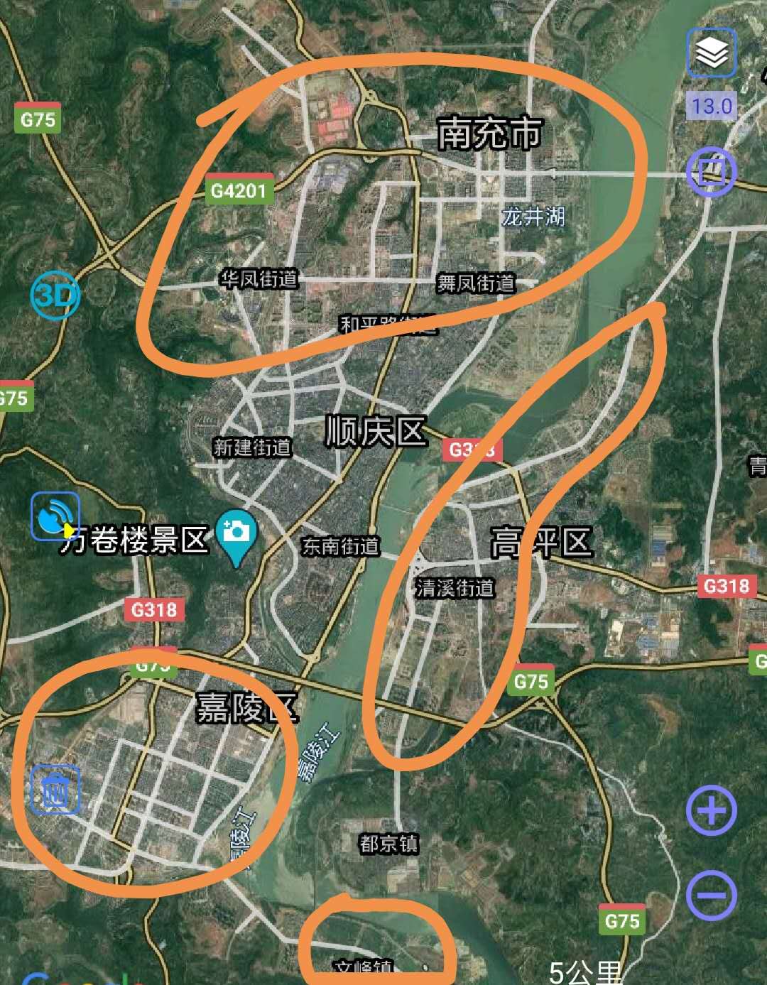 南充市各區縣市,城區面積排名,閬中穩居第一,蓬安和儀隴加油