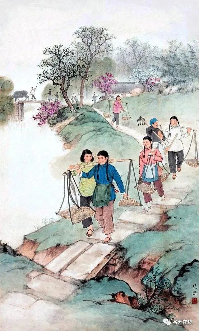 名家画笔下的春耕图正是春耕农忙正当时人勤春早盼丰收