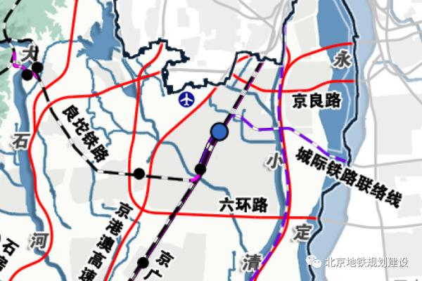 从现在的良乡火车站到未来的良乡南关4线换乘枢纽