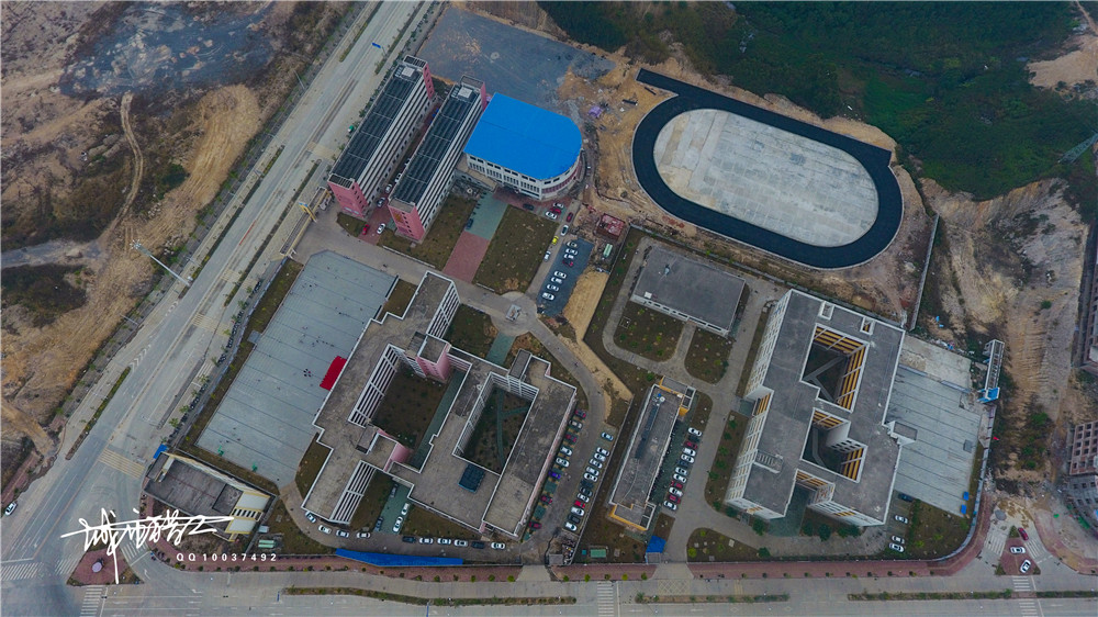 鸟瞰防城港第六十一集航拍防城港市第五中学