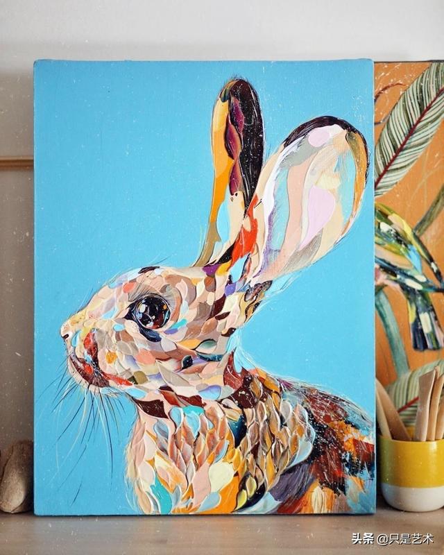 富有表现力的刮刀绘生物