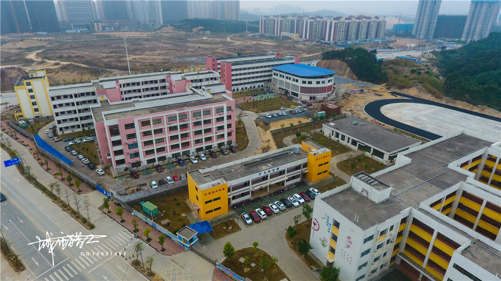 鸟瞰防城港第六十一集航拍防城港市第五中学