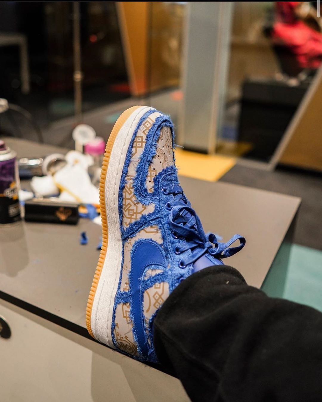 af1蓝丝绸clot陈冠希联名开箱真假对比评测