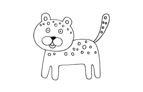 怎么画豹子简单画法图片
