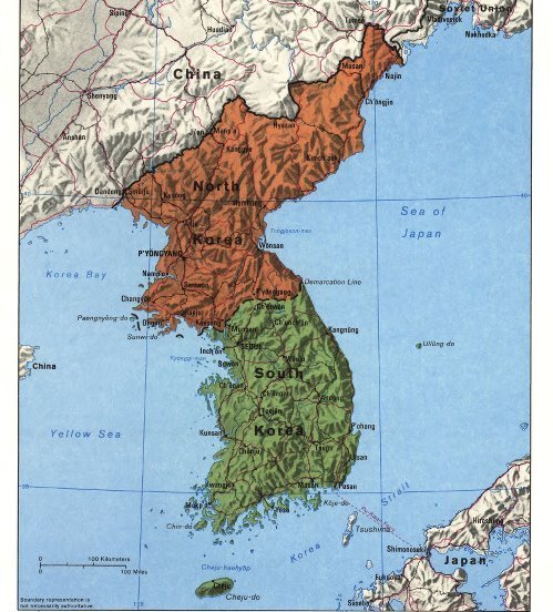 朝鲜地图38线图片
