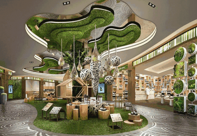 独创了coffee museum,herb museum,zona fresca三大体验区域,呈现出