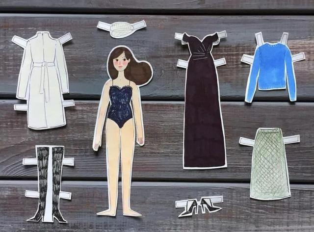 简单有趣的换装游戏亲子间边做手工边互动diy玩不腻的纸偶