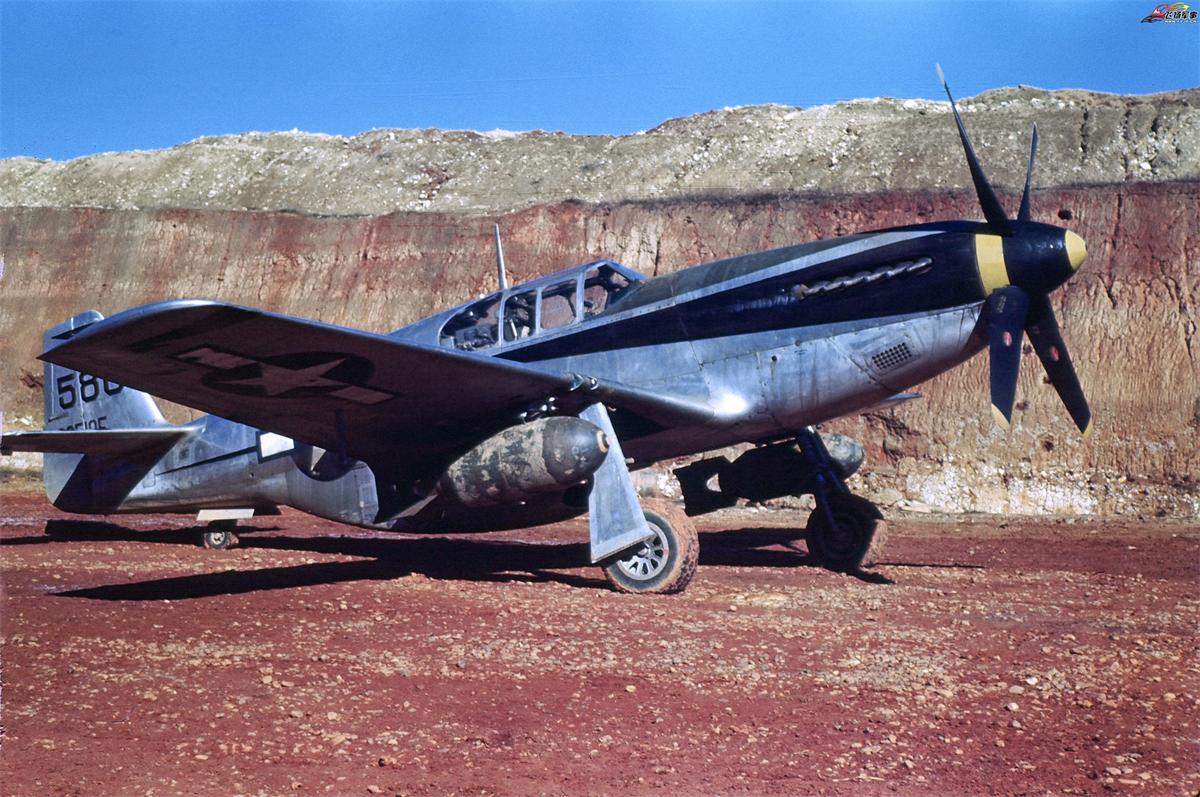 1944年老照片:p-51野马战斗机在中国