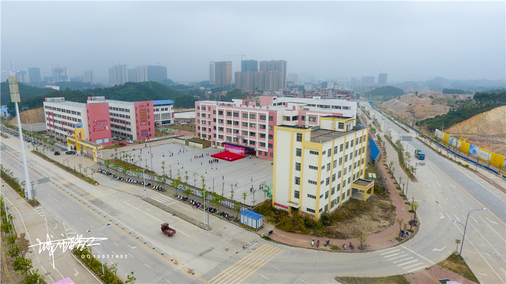 鸟瞰防城港第六十一集航拍防城港市第五中学