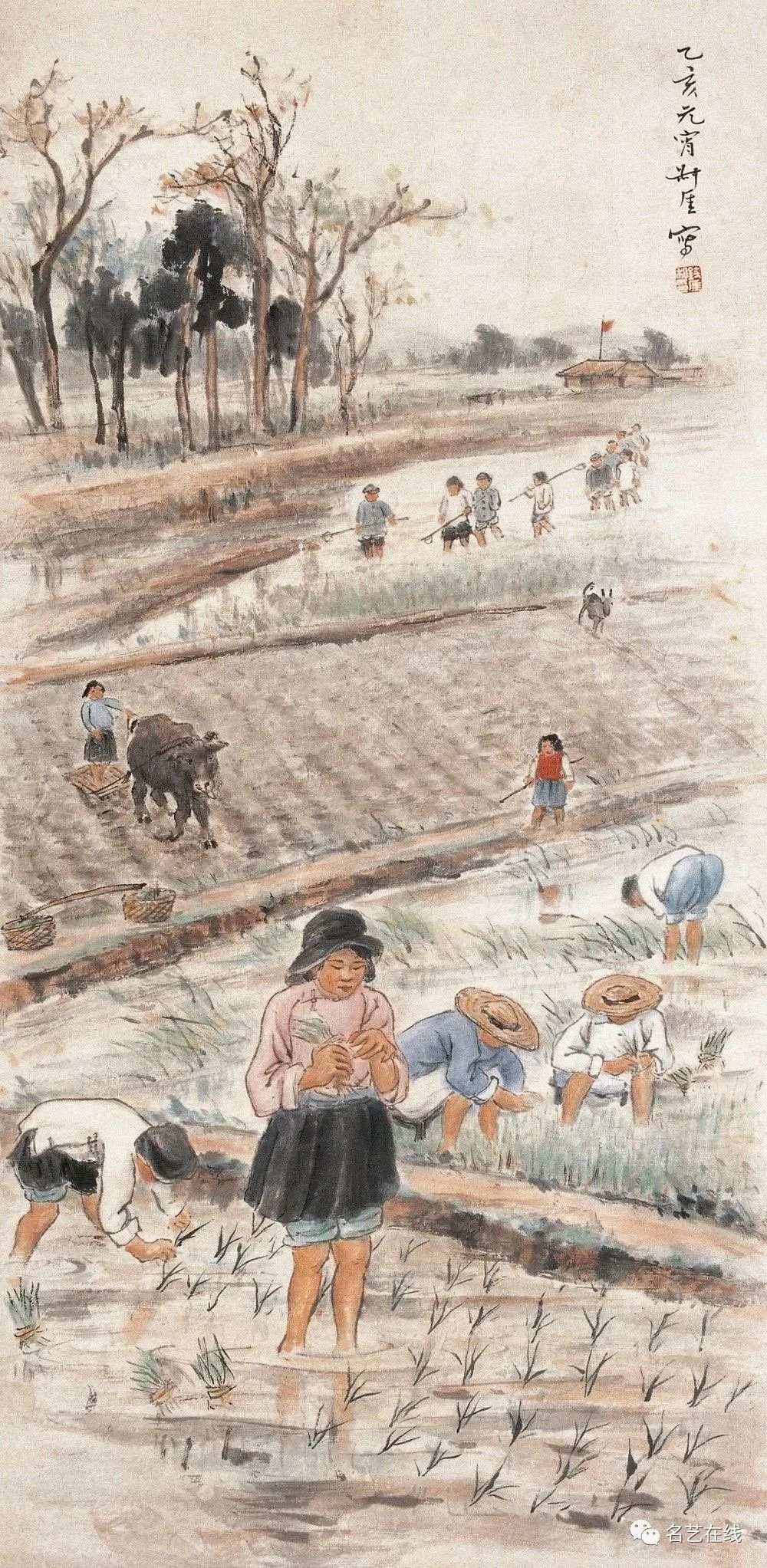 名家画笔下的春耕图正是春耕农忙正当时人勤春早盼丰收