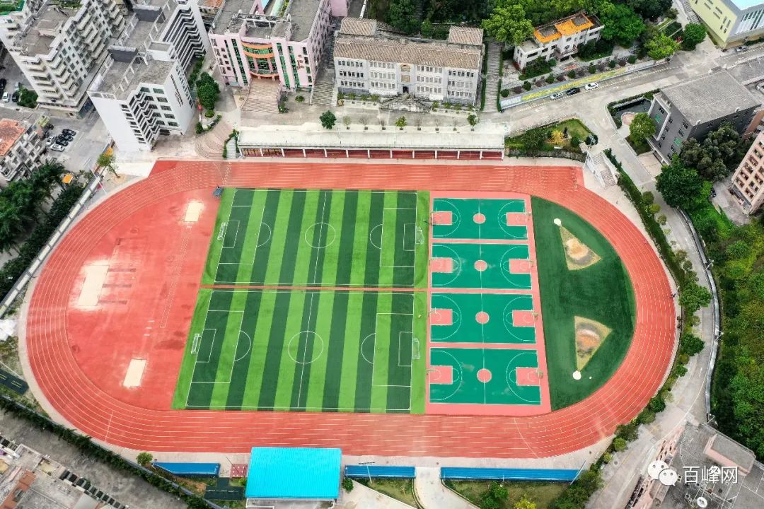 春天的校园一片生机勃勃,校园,印着一个约定△台山市新宁中学时间空间