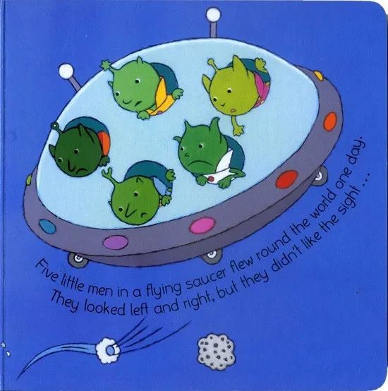 抗疫情护学习学乐英语免费绘本故事fivelittlemeninaflyingsaucer内含