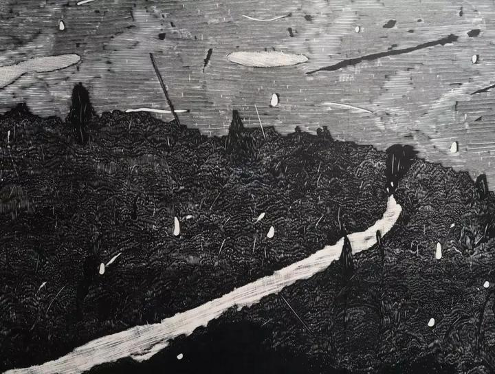 线上赏析朱剑坤版画乌江画廊