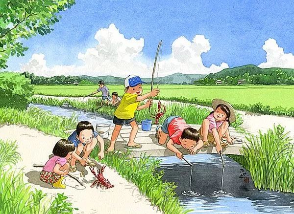 画少年春天的回忆绘画真实还原你我的童年