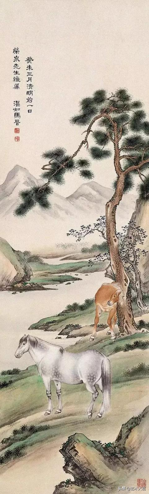 民国卖画为生的职业画师马晋工笔画专辑