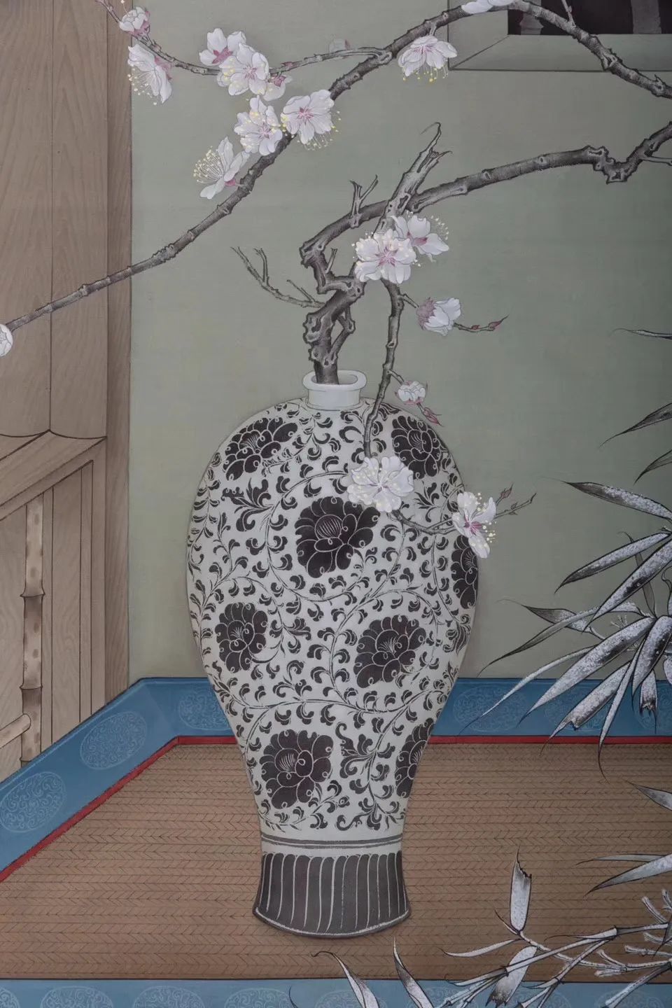 放鹤去寻三岛客任人来看四时花薄春雨