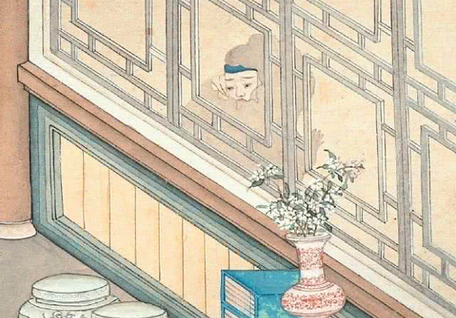 原创清朝一幅戒色图画皮美女画面诡异难忘