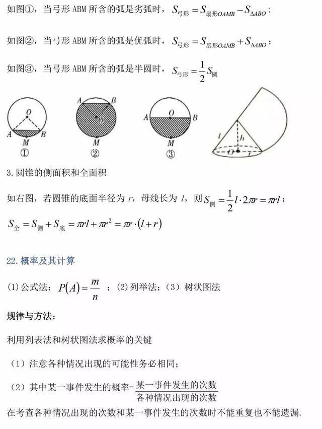 初中数学的公式和定理有哪些?史上最全整理汇总(图21)