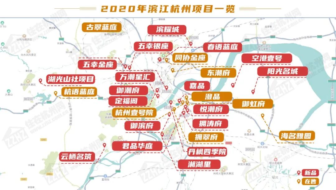 连拿18块地,手握27盘,万余套新房!2020年滨江最全楼盘图,看这里_杭州
