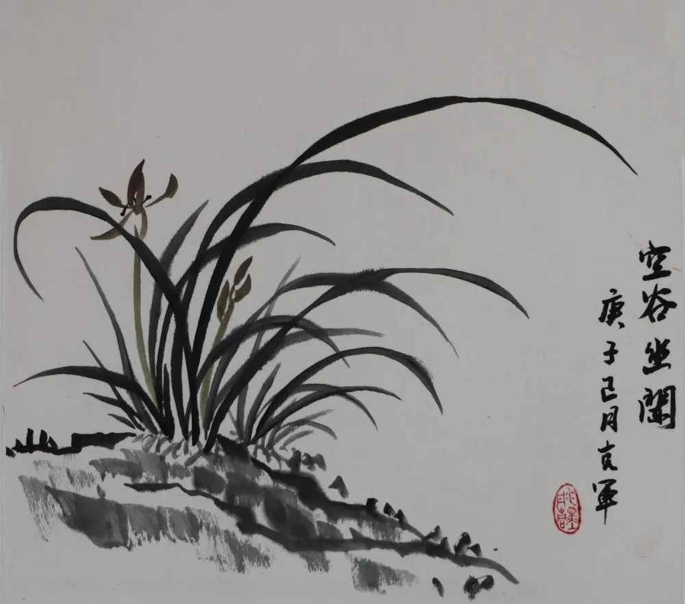 《空谷幽兰》——韩克军韩克军潍坊师范美术班学习,曾任五莲县实验