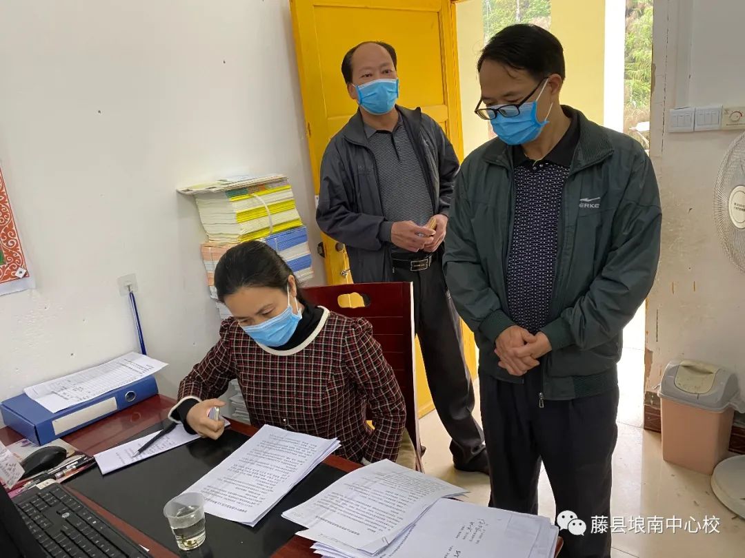 梧州市暗访组到埌南镇中心校督查疫情防控工作