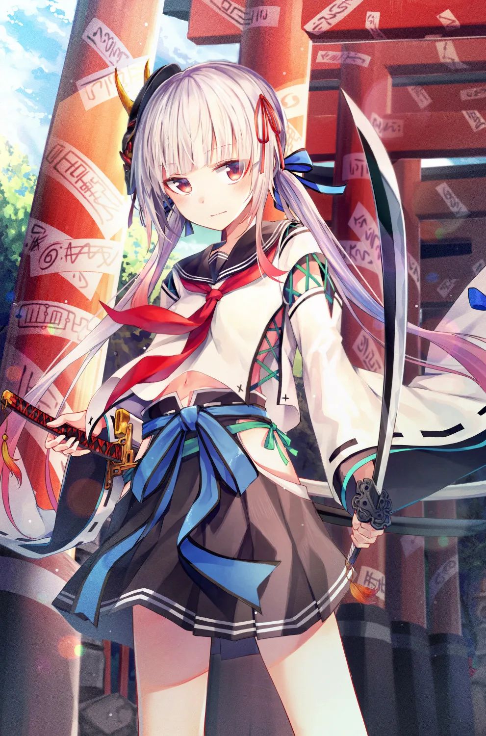 壁纸 少女带刀(日本刀)特辑@786期-搜狐大视野-搜狐新闻