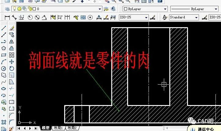 xz,yz等平面的剖面都是依据你的ucs坐标来的,因此如果某些时候剖切得