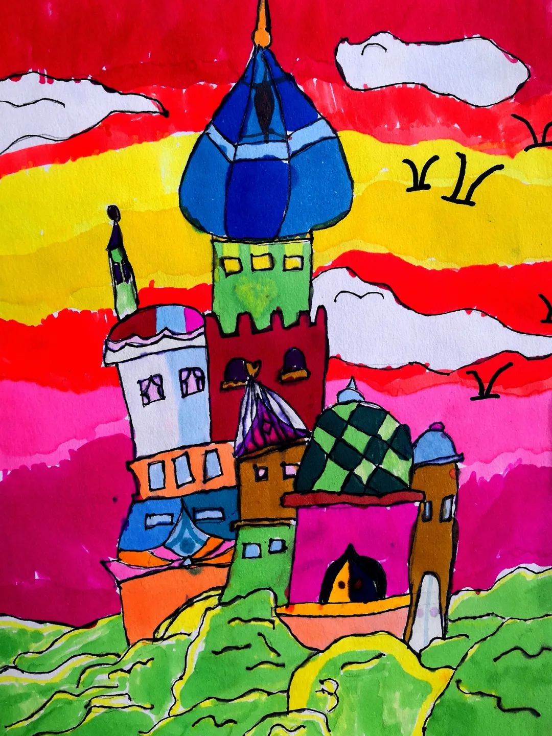 【阳光画廊】溢彩童画 追寻童年——西安经开第一学校(西安经发学校)