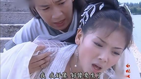 白蛇传白素贞生小孩蛇妖帮忙接生普渡大仙为她把门