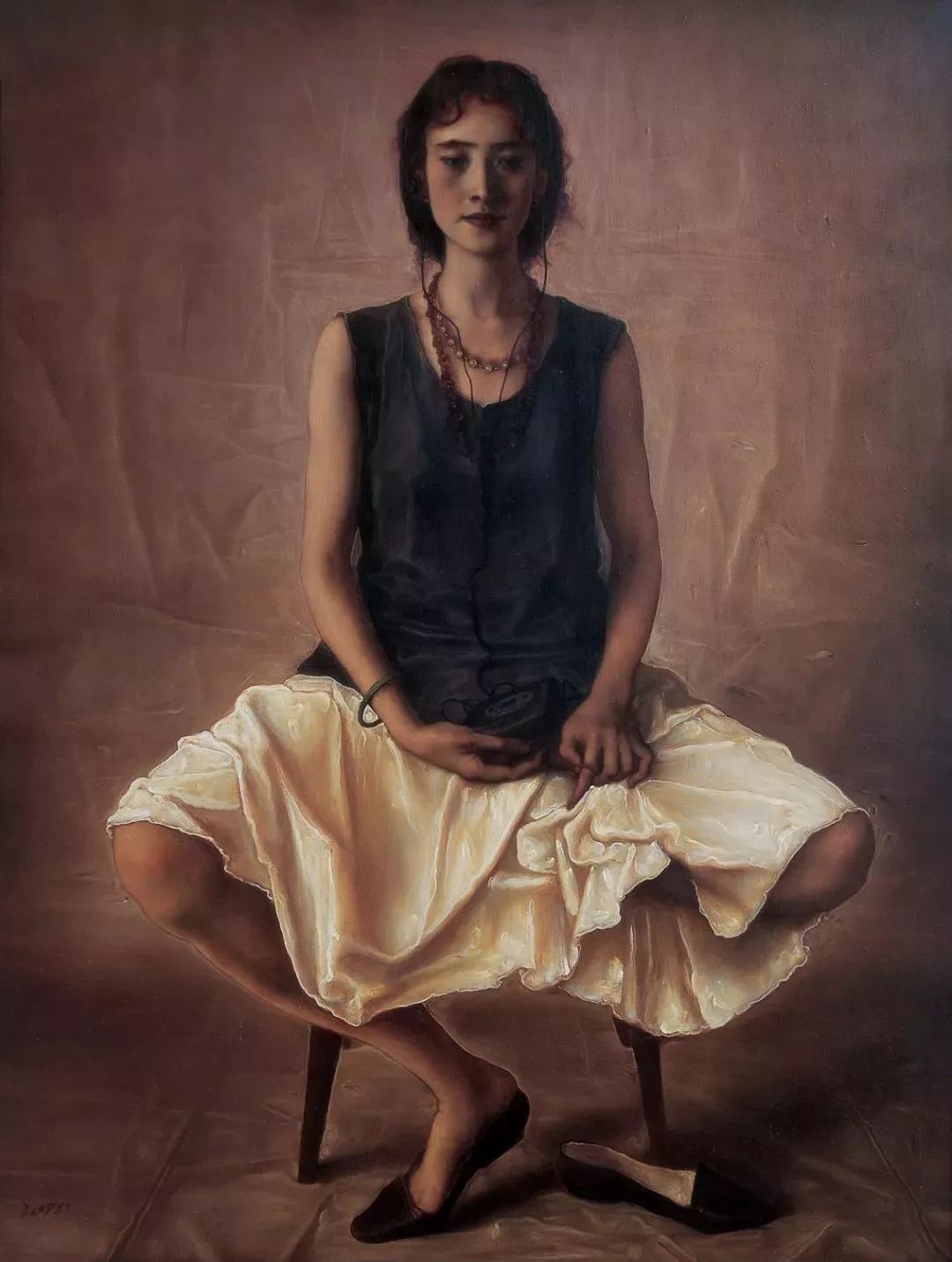 《镜花缘之二》布面油画 160cmx120cm 2013《心语》 布面油画 150x180