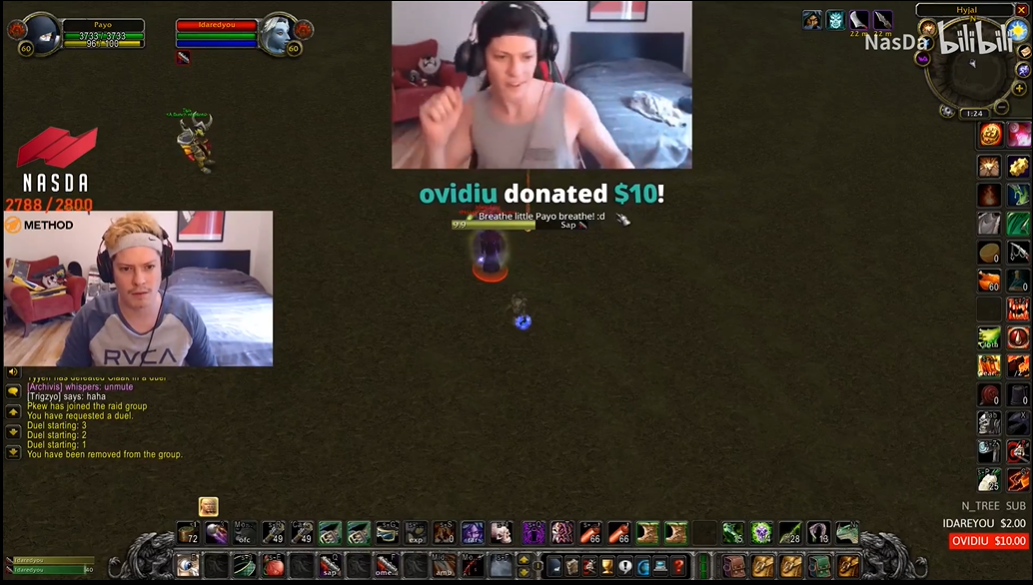 虽然payo并没有开战的意思,但葡萄鹏毫不手软,配合另一位同阵营盗贼