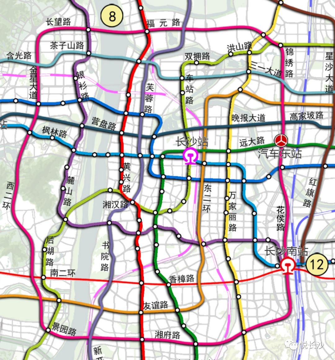 长沙县地铁线规划全图图片