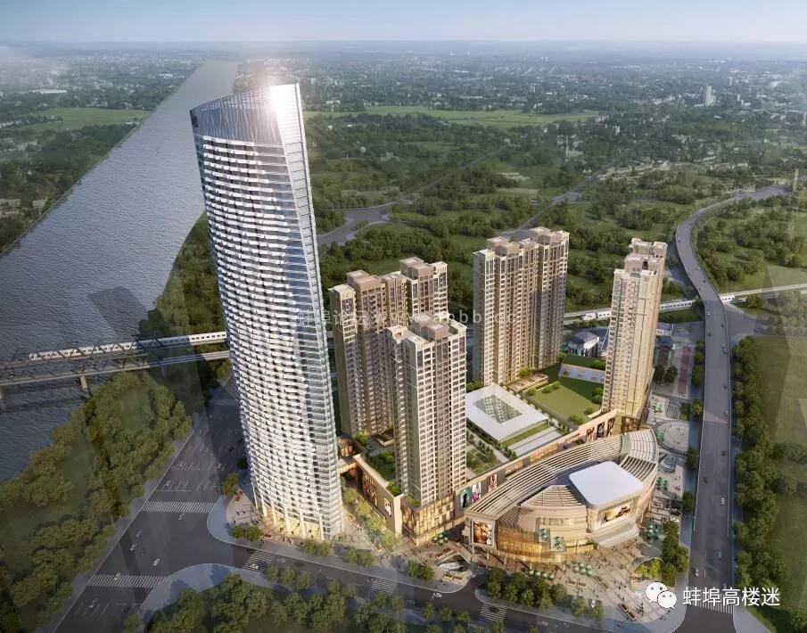 蚌埠地标建筑201米"帆船"高楼汇金广场目前在建中.