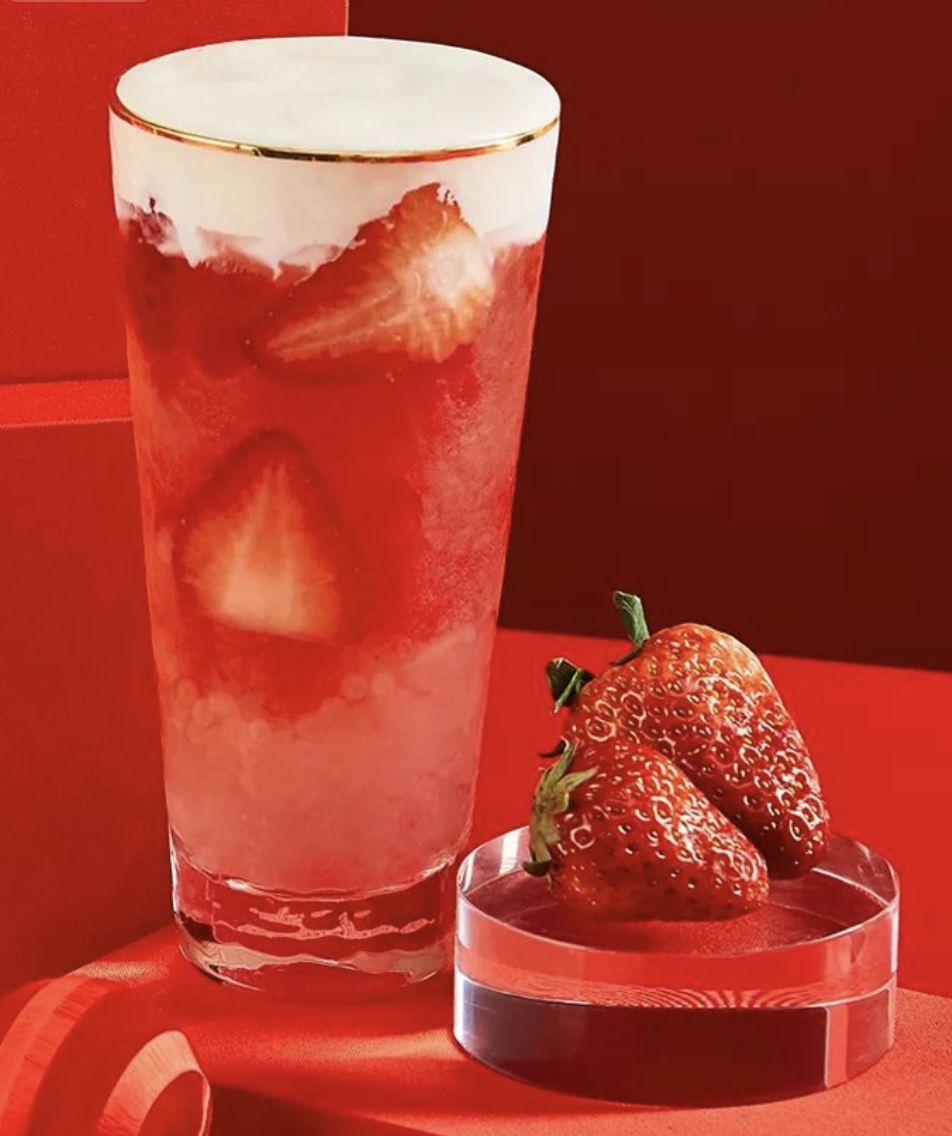 r&b巡茶草莓芝士茶の确幸多肉葡萄茉沏芋圆奶绿coco奶茶莓莓巧克力