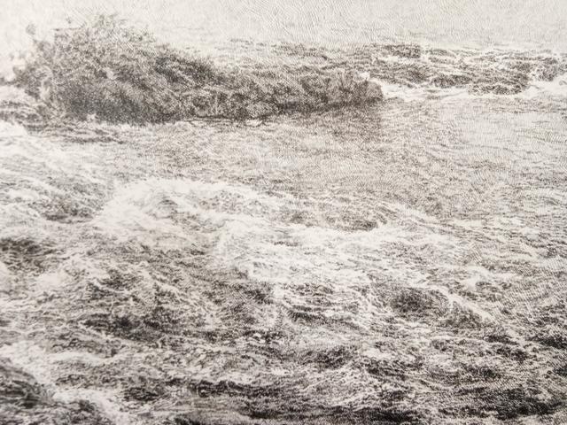 钢笔画小河淌水