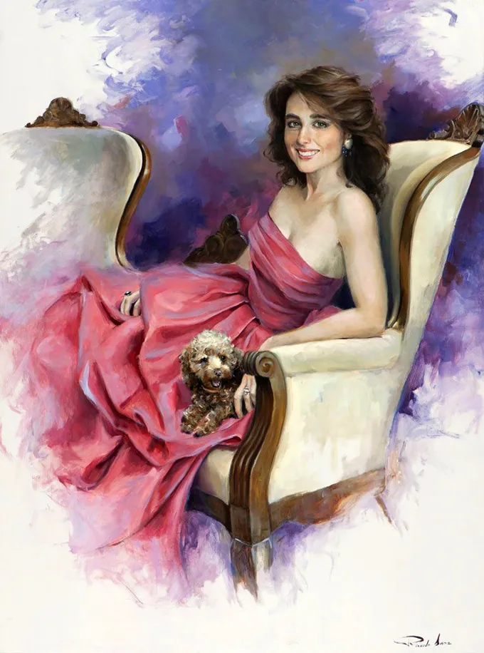 原创他的画中人物靓丽形体曼妙有着迷人的曲线美