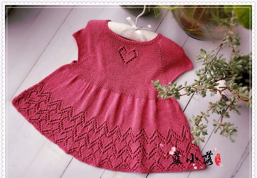 从上往下织云清棒针宝宝背心裙(附图解)_海伦