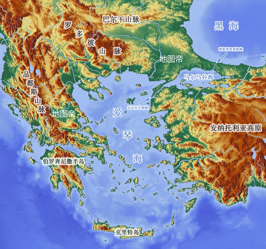 我们有九段线,希腊有十一段线,几乎把土耳其堵在陆地上_各岛屿