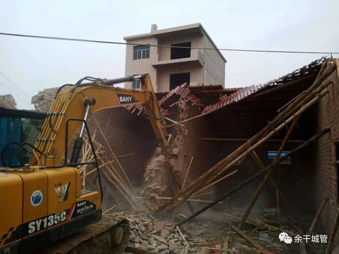 余干城管局本周拆除违章建筑2处,违章搭建1处!_玉亭镇