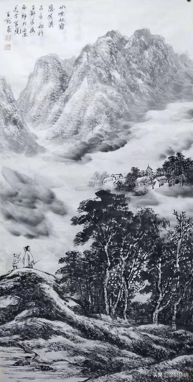 春到华夏著名画家李百战山水画欣赏