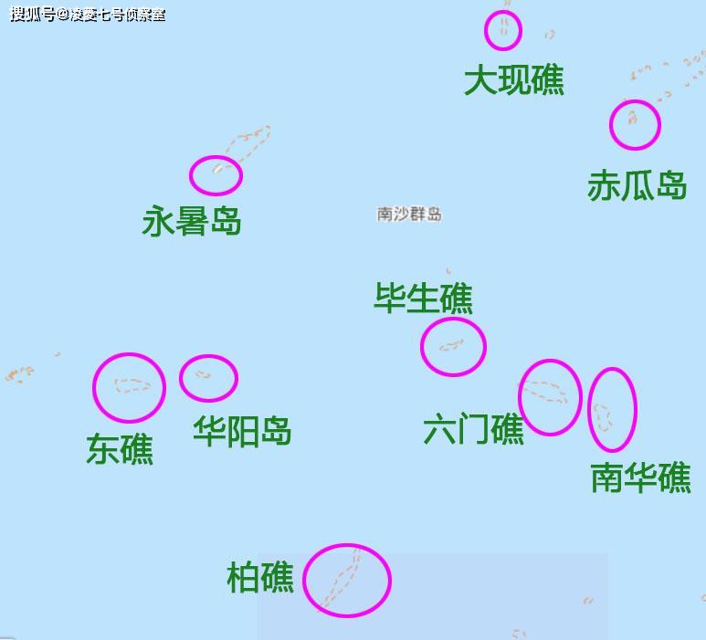 从卫星图地图上看,中国南海毕生礁伫立在南华水道旁边,西边是永暑岛