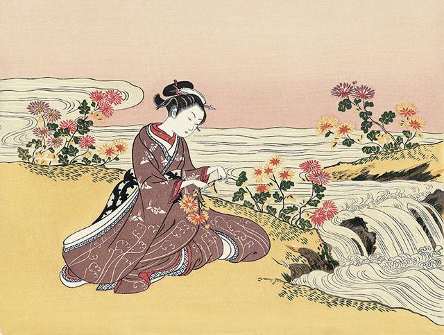 铃木春信日本浮世绘女人图春信美人之少女系列