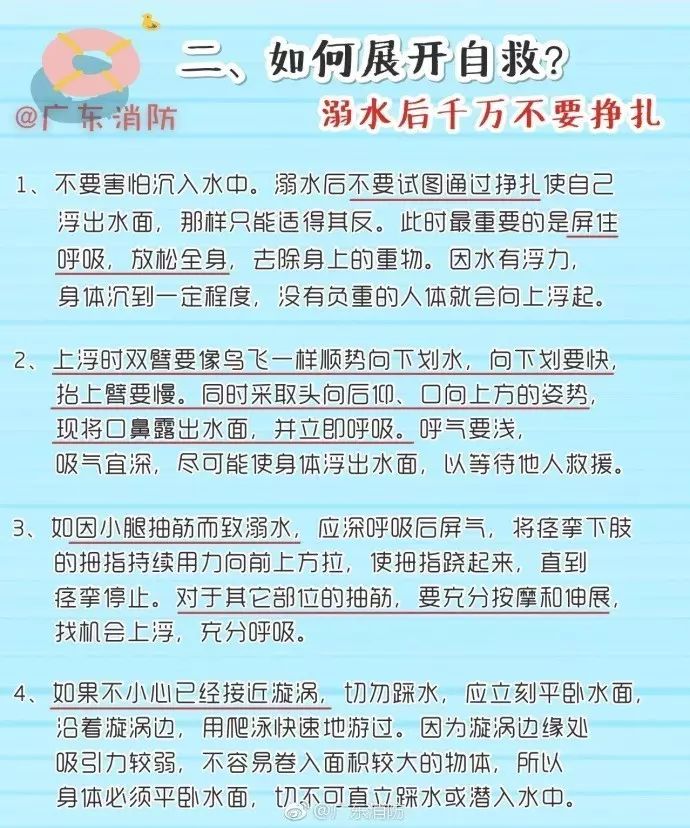 如何预防溺水?如何展开自救?