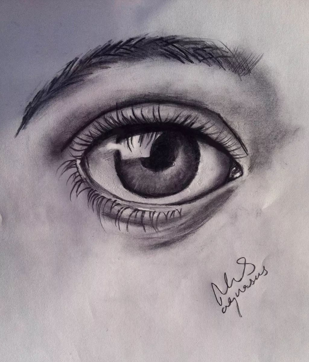这眼睛画得这么美,居然只用了铅笔?