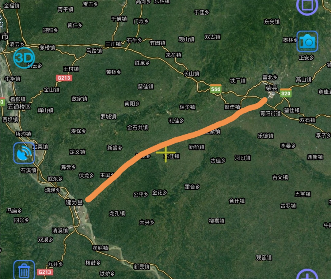 自贡四区荣县和富顺县新建高速路快速路主干道理想规划图